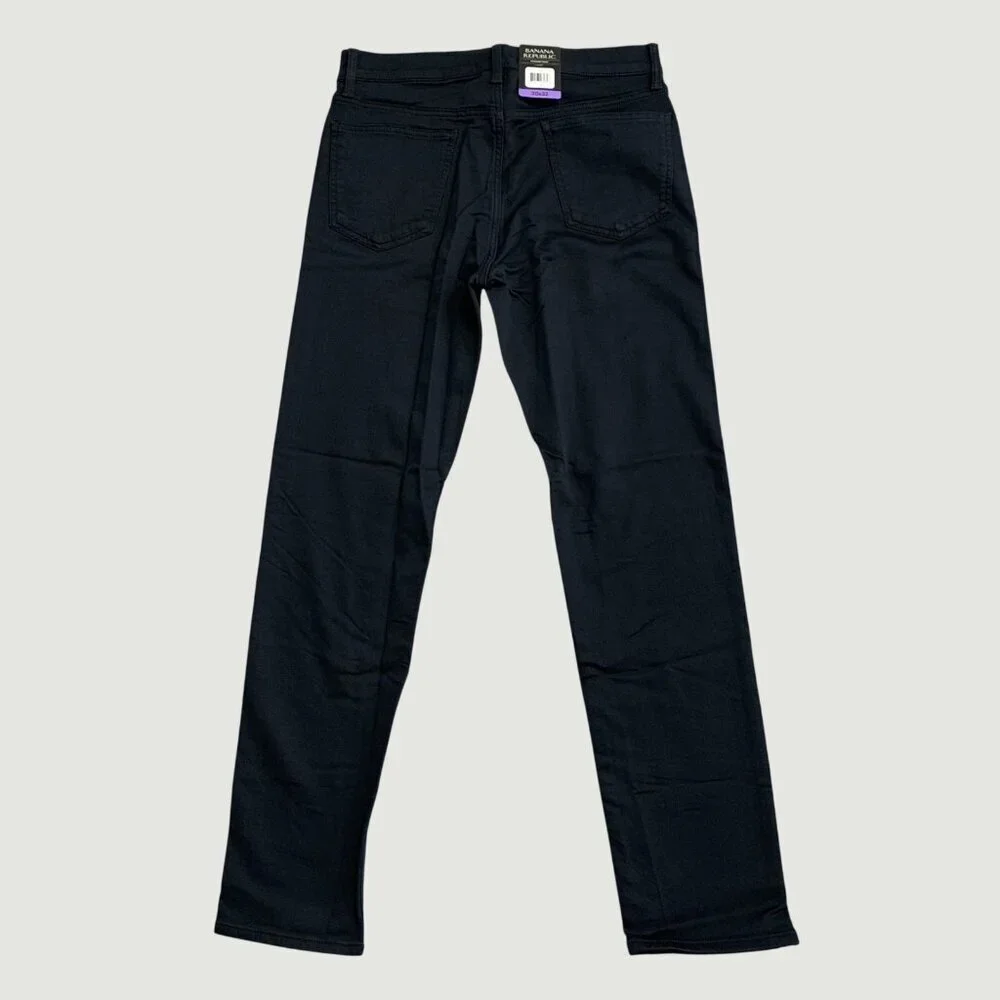 Banana Republic Men's 30x32 Black 5-Pocket Pants Cotton-Blend G1922